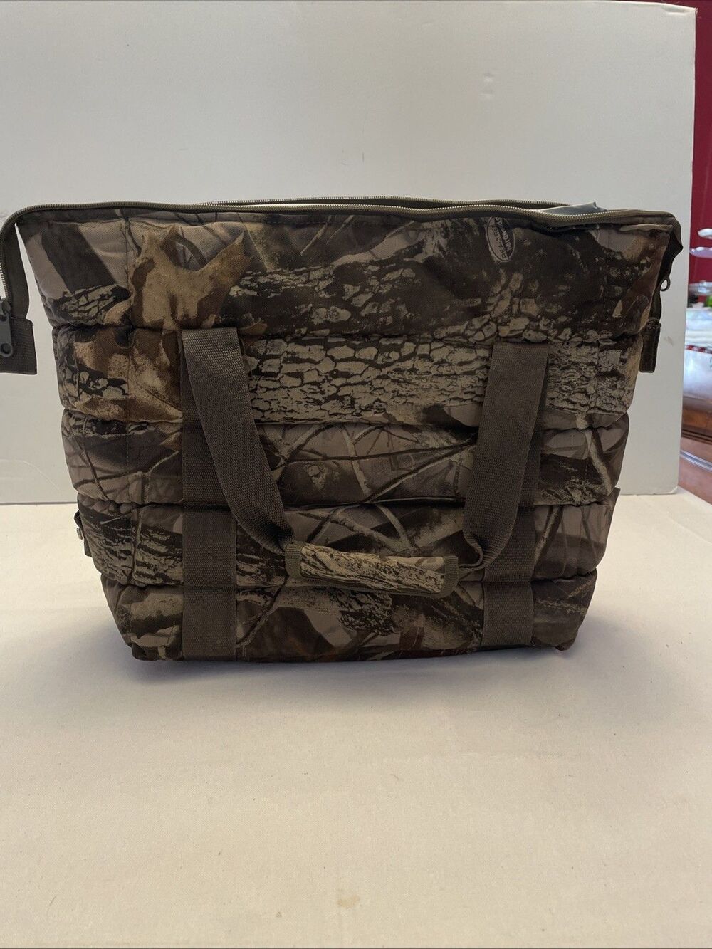 Insulated Camouflage Tote Real tree Hardwood Personalized
